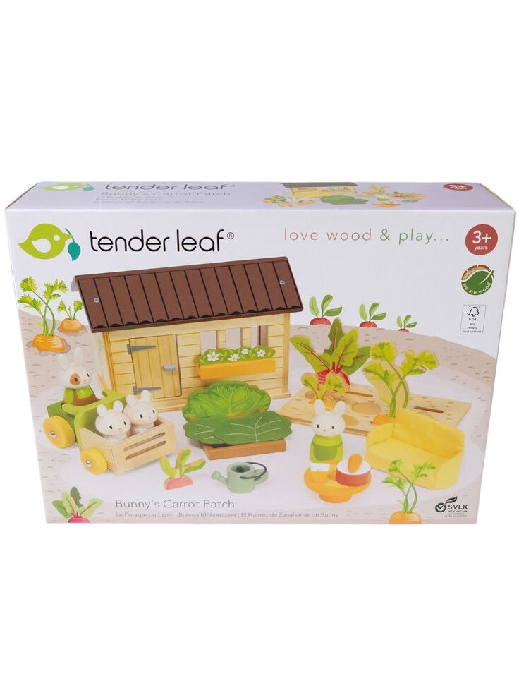 Wooden Bunnys Carrot Patch Toy - Packing Image