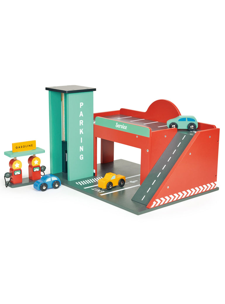 Wooden Car Gas Station Garage Toy - Alternate Image