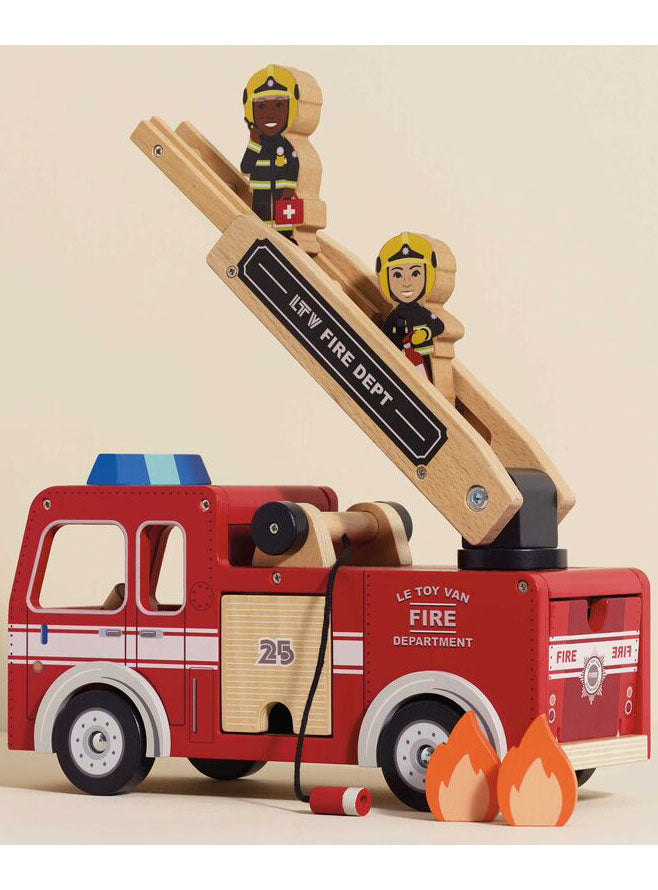 Wooden Fire Engine Kids Toy Set - Alternate Image 1