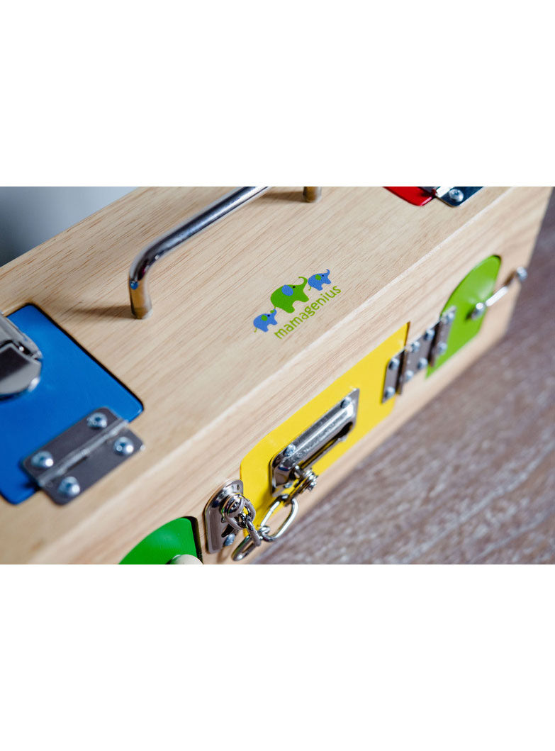 Wooden Lock Activity Box - Close Image