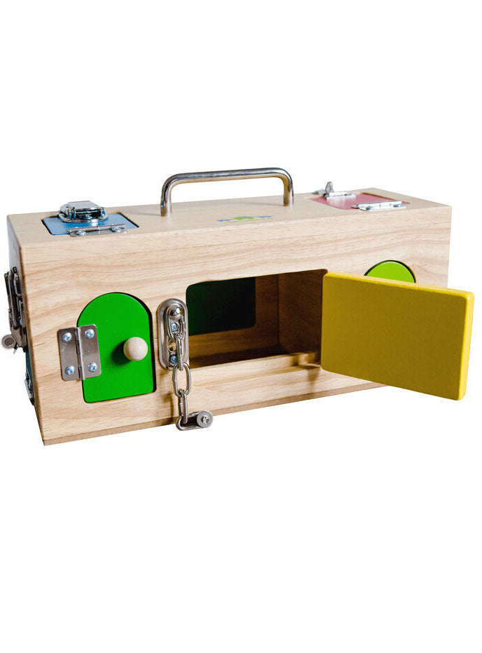 Wooden Lock Activity Box - Main Image