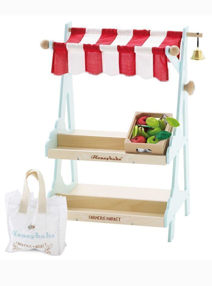 Wooden Table Top Market Stall with Crate