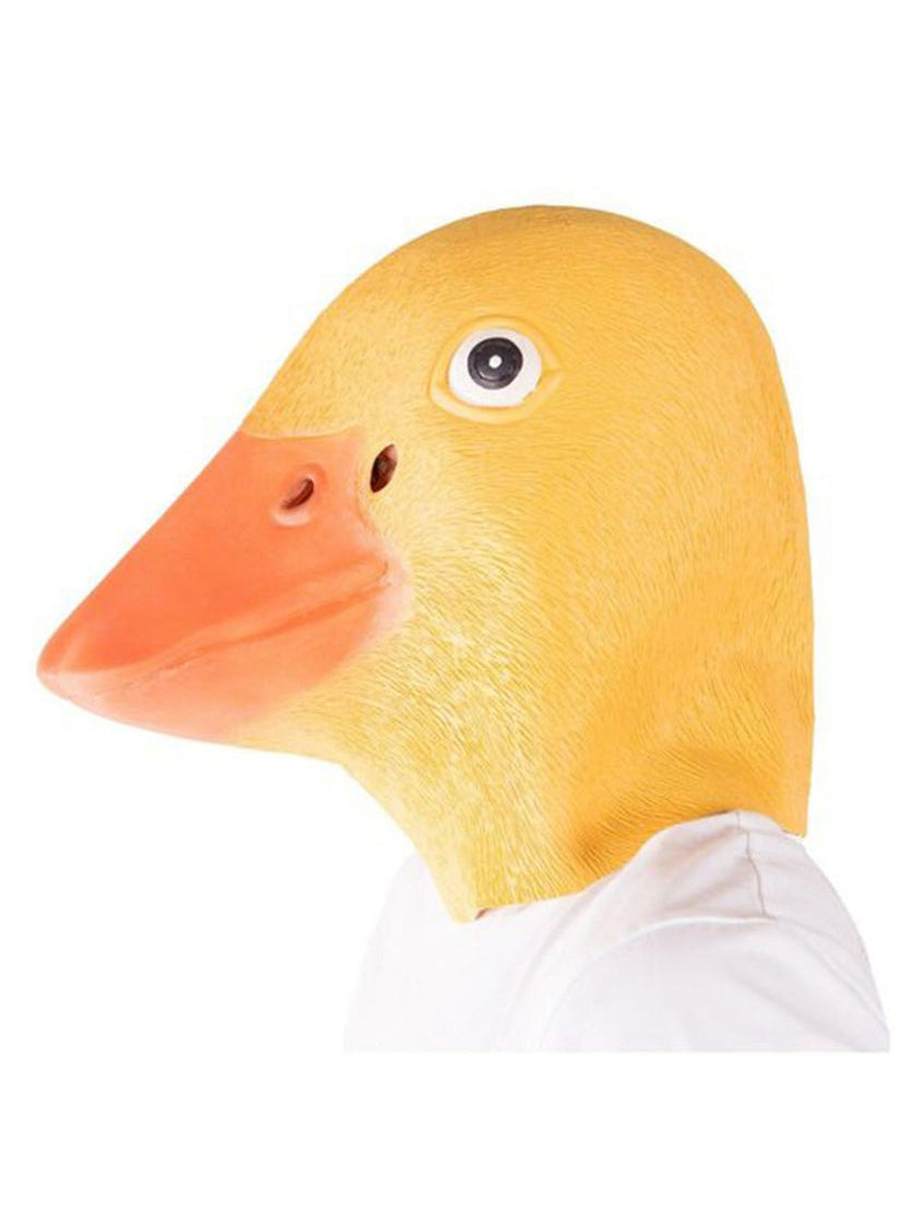 Yellow Duck Adults Full Head Latex Costume Mask - Main Image