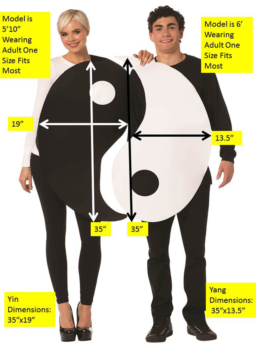 Ying and Yang Novelty Couples Costume - Details Image