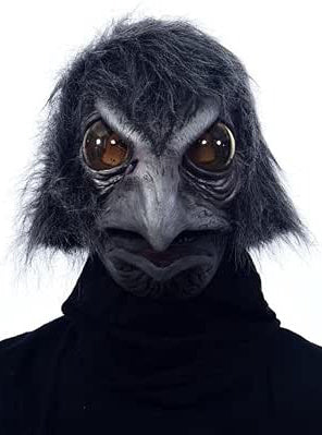 Zagone Studios Deluxe Ravenous Black Raven Full Head Latex Mask - Front Image