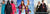 Image of 3 groups wearing different costumes