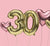 Gold 30th Birthday and Heart Balloons