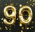 Gold 90th Birthday Balloons and Confetti