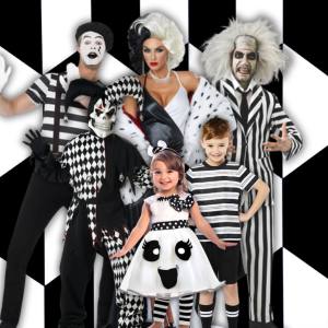 Black and White Costumes for Adults and Kids