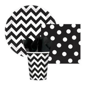 Image of Black and White Party Supplies