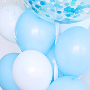 Foil and Latex Blue Balloons