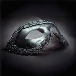 Image of a silver masquerade mask.