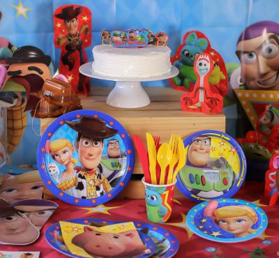 Image of Toy Story Theme Party Supplies on Table