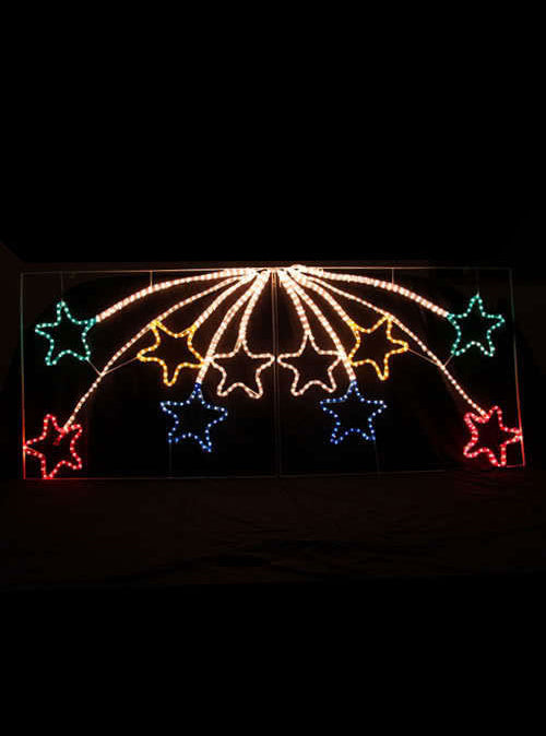 Animated Rope Light Christmas Decoration 10 Star 220cm - Main Image