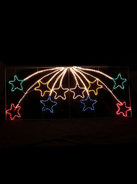 Animated Rope Light Christmas Decoration 10 Star 220cm - Main Image