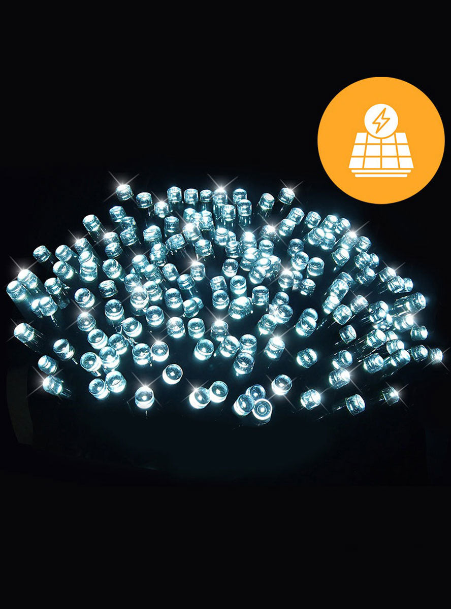 Cool White Solar 1000 Bulb LED Fairy Christmas Lights - Main Image