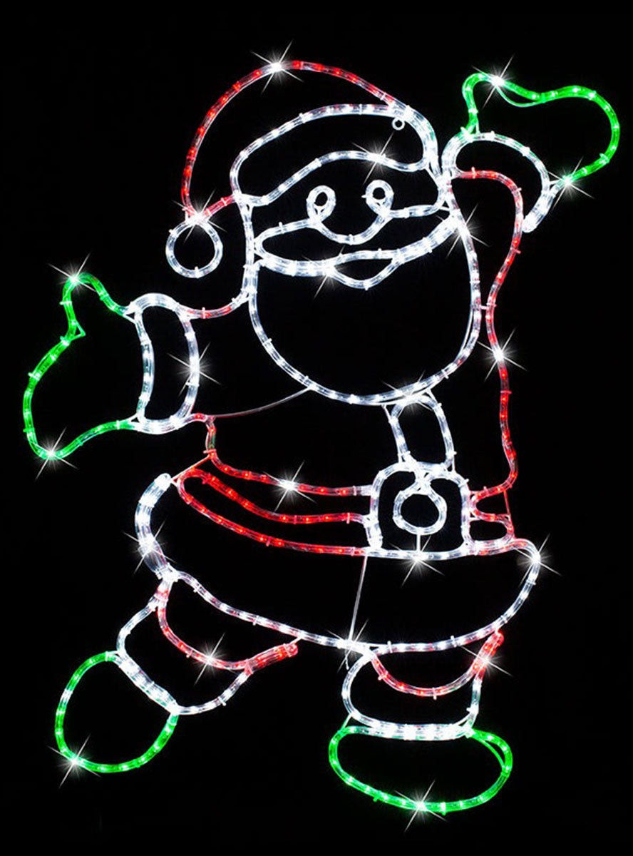 Happy Santa 100cm Rope Light Christmas Decoration
