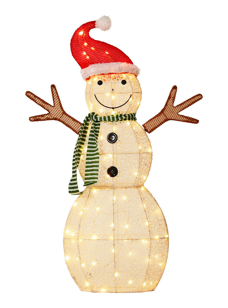 100cm Light Up Christmas Snowman Decoration - Main Image