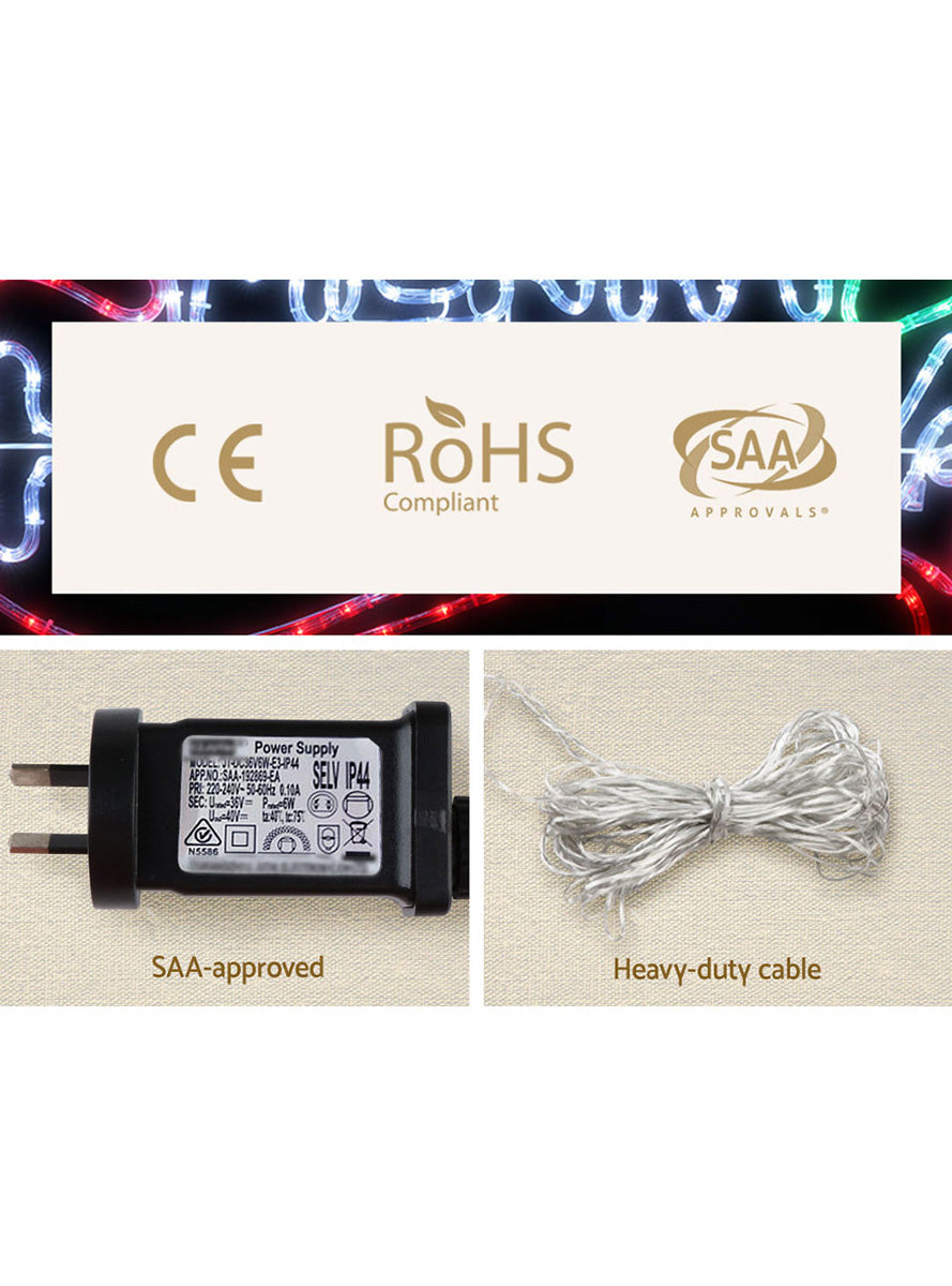 100cm Merry Christmas Rope Light Decoration - Alternate Image 1