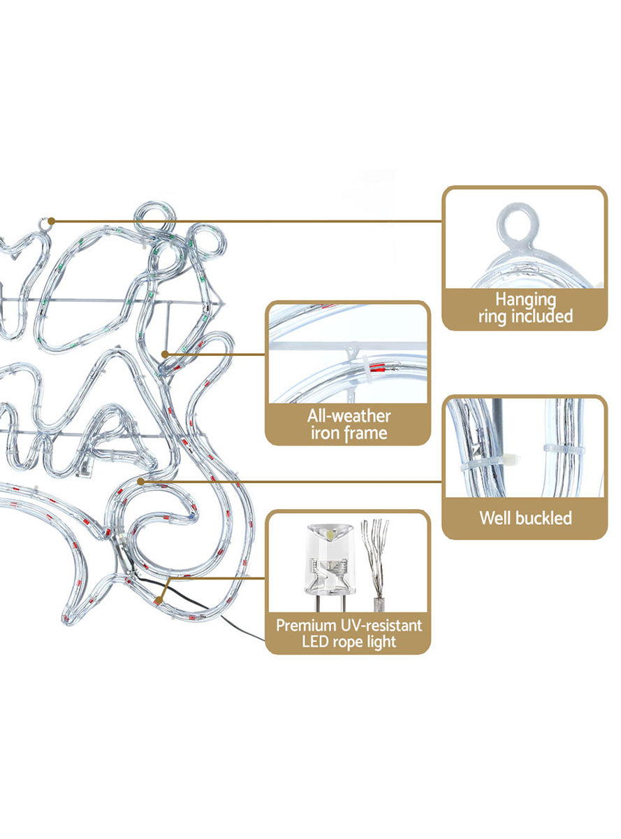 100cm Merry Christmas Rope Light Decoration - Information Image 1