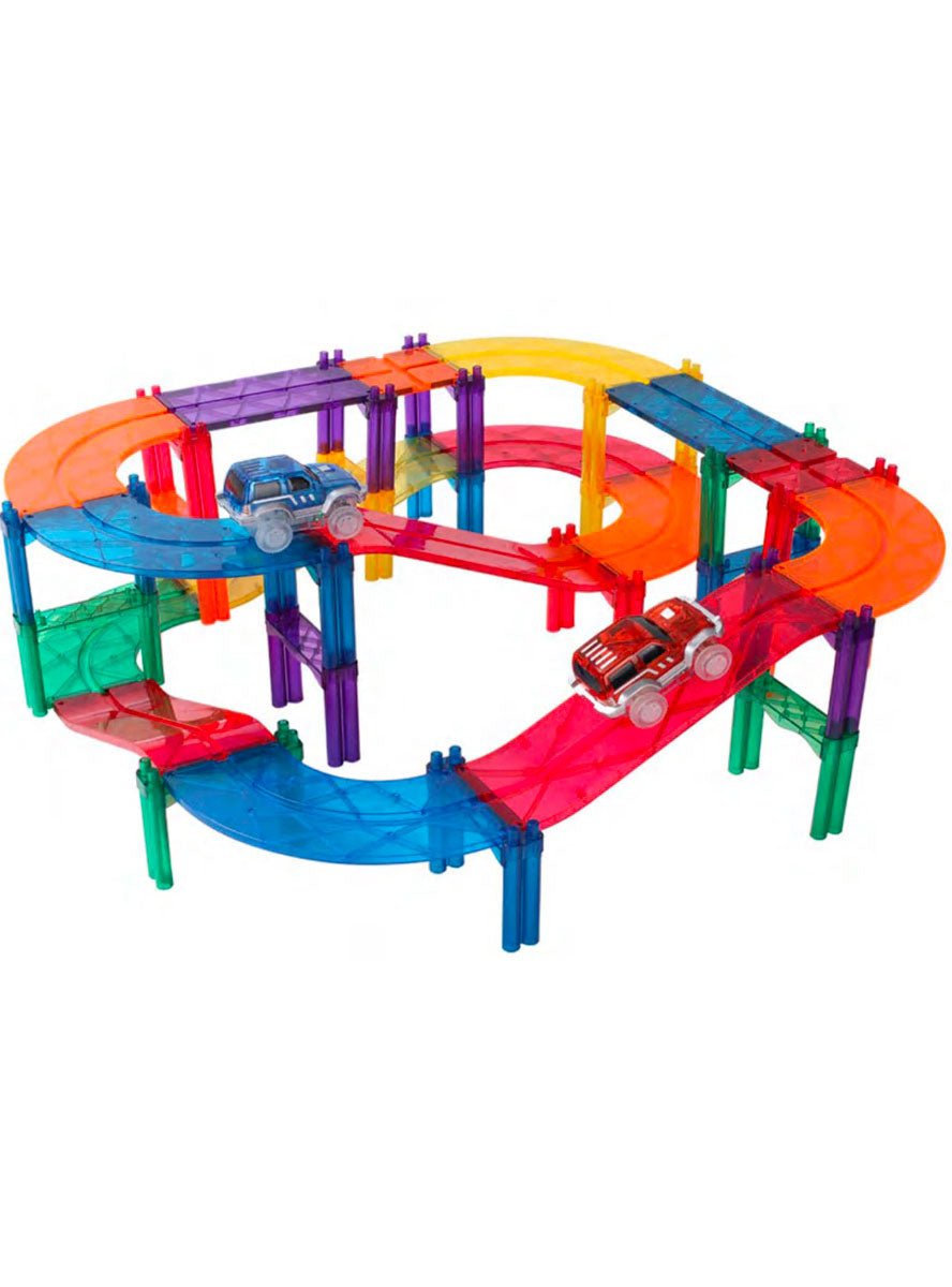 Kids 108 Pieces Magnetic Car Racing Track - Main Image