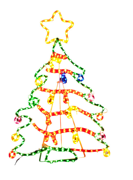 Christmas Tree Rope Light Decoration 118cm - Main Image