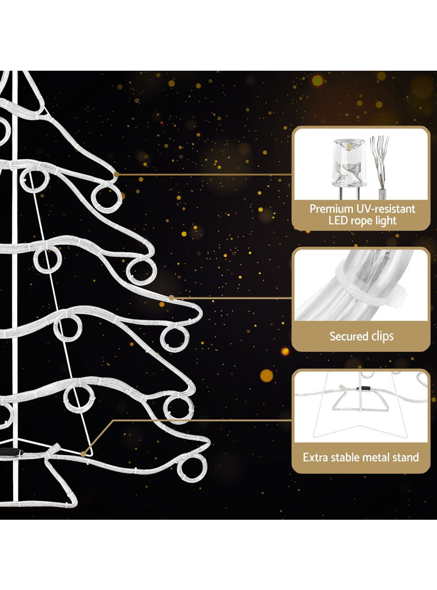 Rainbow LED Christmas Tree Rope Light Decoration 118cm Indoor Or Outdoor Information Image 3