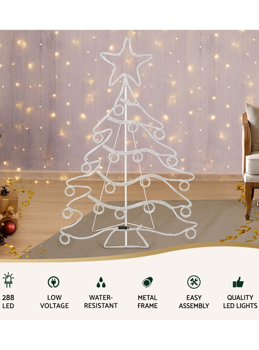 Rainbow LED Christmas Tree Rope Light Decoration 118cm Indoor Or Outdoor Information Image