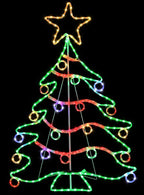 Rainbow LED Christmas Tree Rope Light Decoration 118cm Indoor Or Outdoor Main Image
