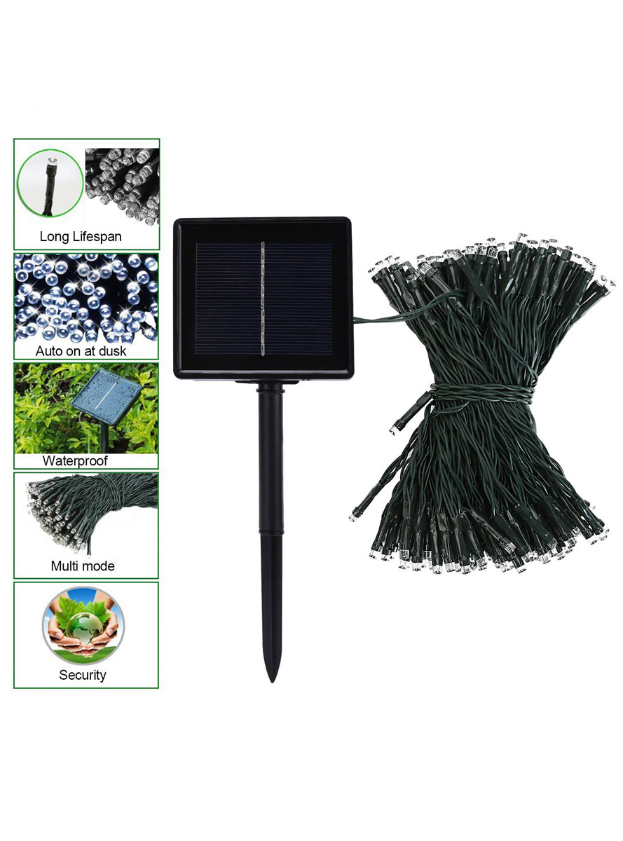 12 Metre Multicolour Solar Powered Fairy String Lights - Info Image