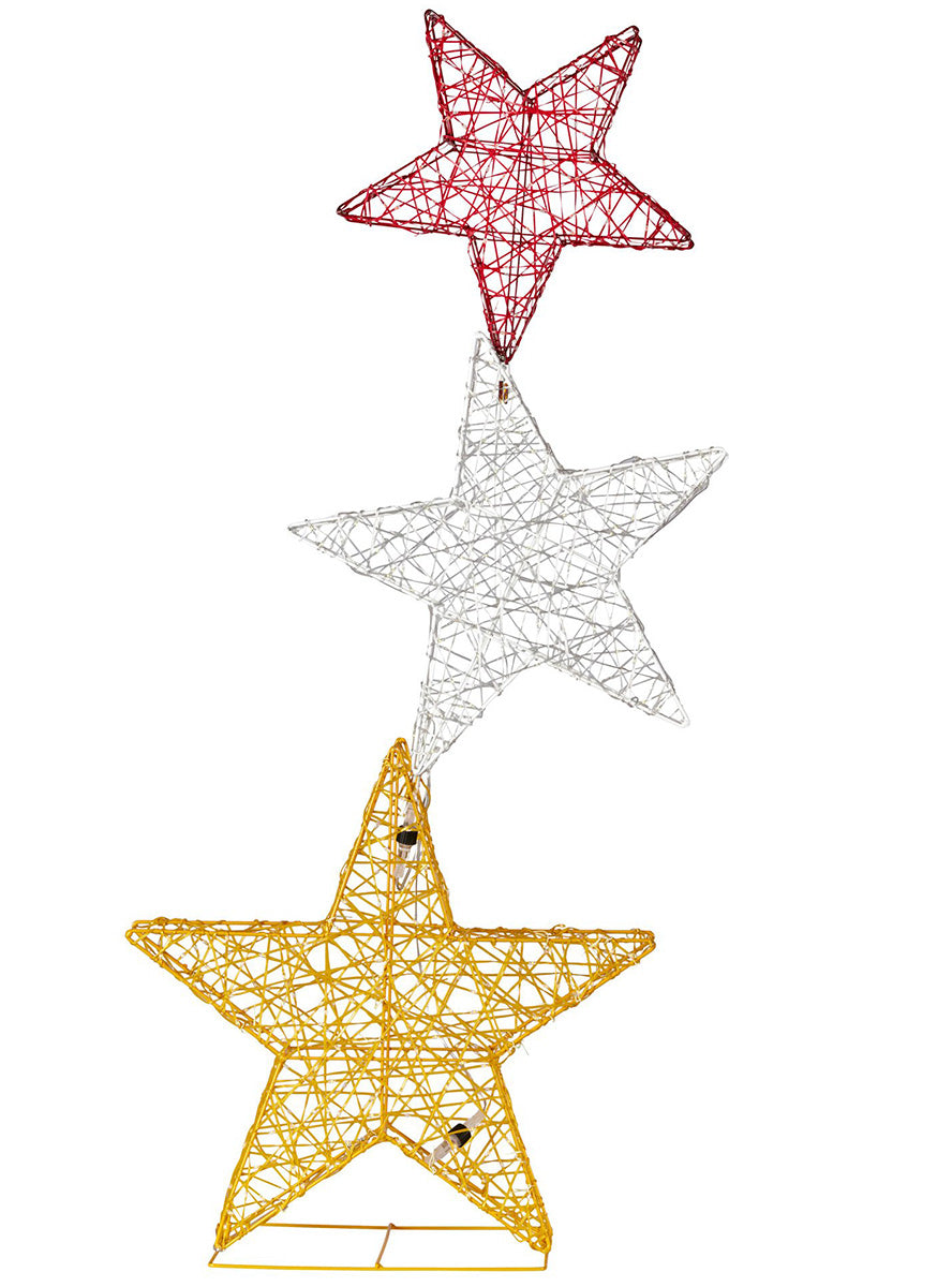 120cm Christabelle 3 Star Light Up Christmas Decoration - Alternate Image