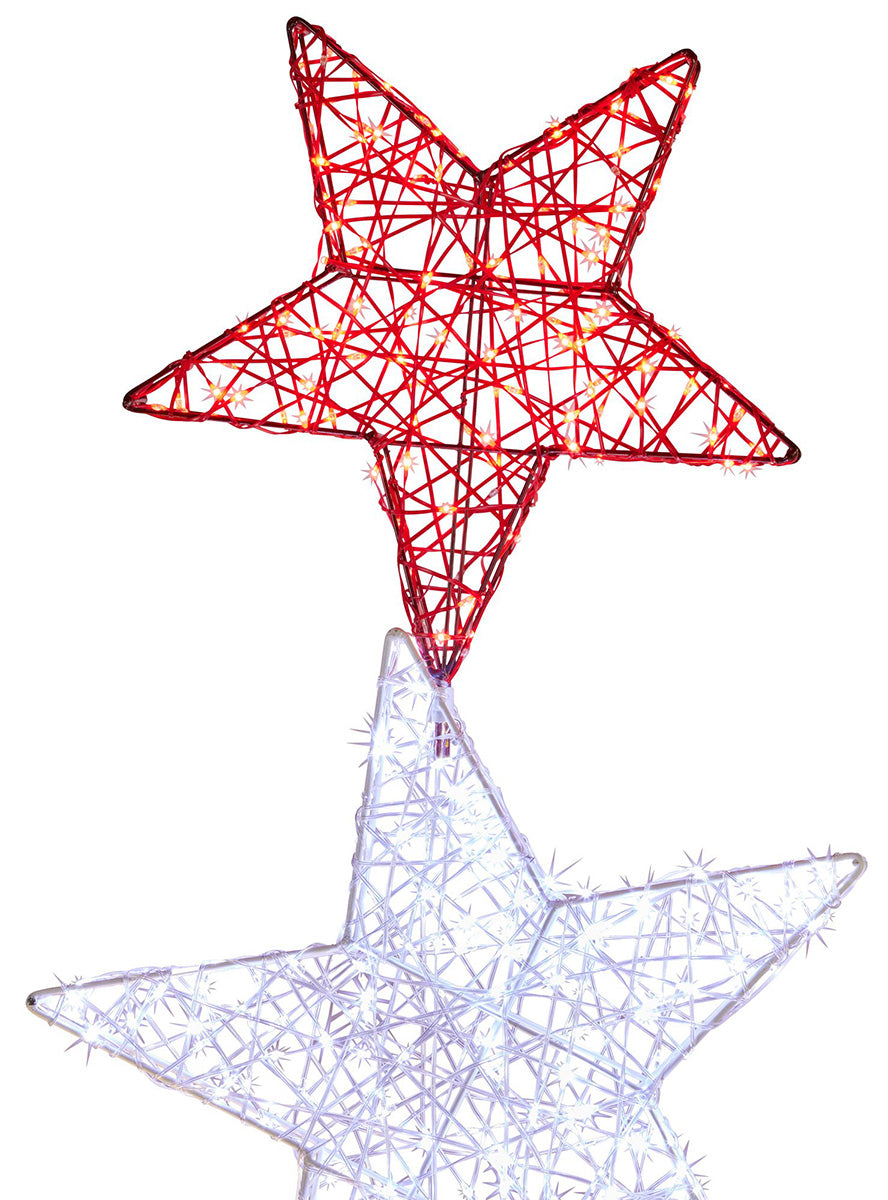 120cm Christabelle 3 Star Light Up Christmas Decoration - Close Image