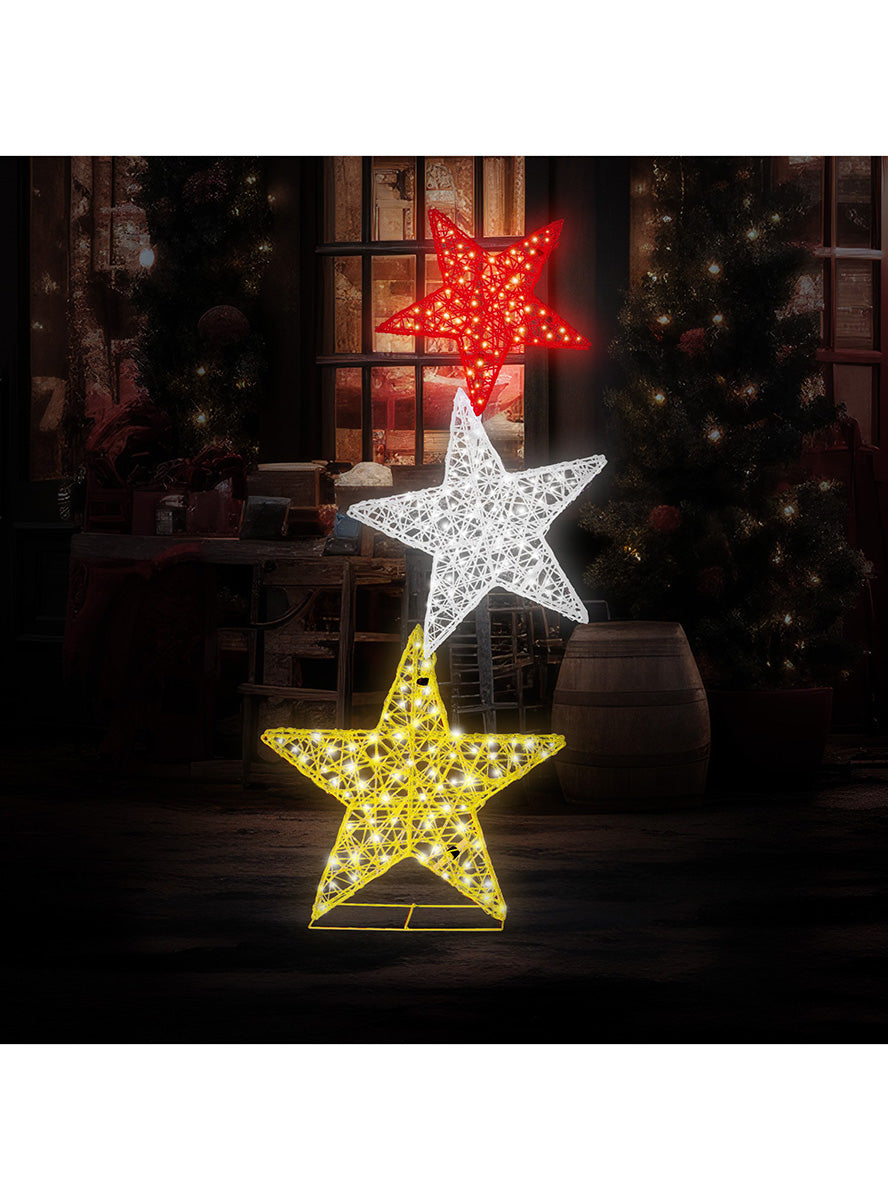 120cm Christabelle 3 Star Light Up Christmas Decoration - Lifestyle Image
