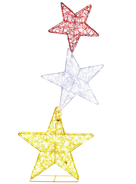 120cm Christabelle 3 Star Light Up Christmas Decoration - Main Image