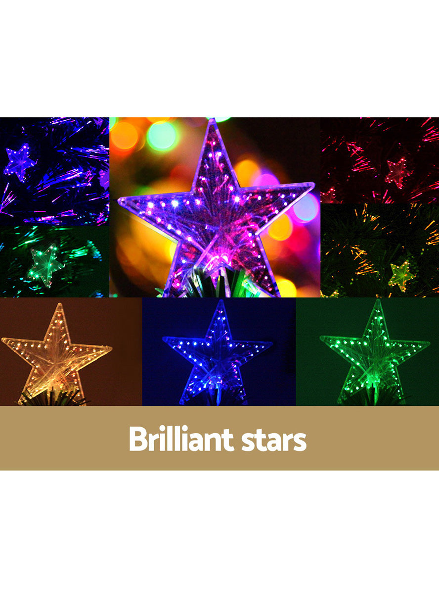 120cm Fibre Optic Multi Colour LED Christmas Tree - Star Details Image