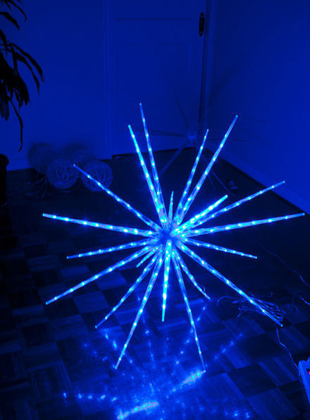 Blue Ice Star Ball Christmas Light Decoration 122cm - Main Image