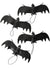 Image of Hanging Black Rubber Bats 4 Pack Halloween Decorations