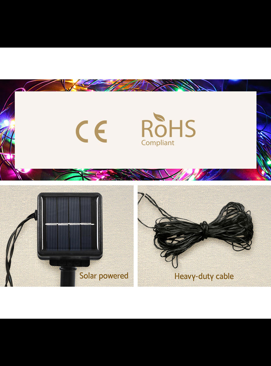 130cm Multicolour Star Shaped Net Christmas Lights - Info Image 5