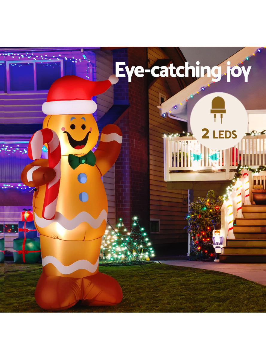 Inflatable Gingerbread Man Christmas Decoration 150cm - Information Image 1