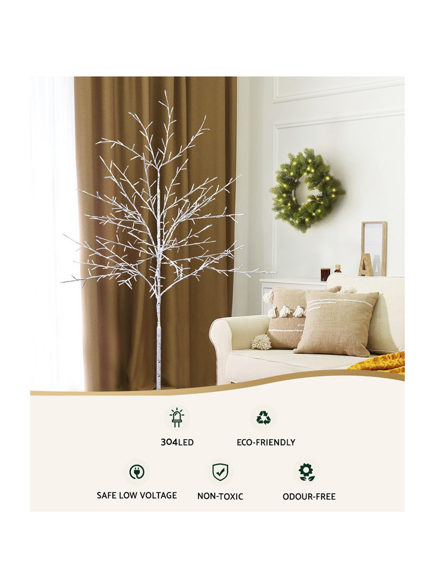 Jingle Jollys White Twig Light Up Christmas Decoration 150cm - Information Image 1