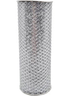 Image of Silver Metallic 15cm x 5m Netted Ribbon