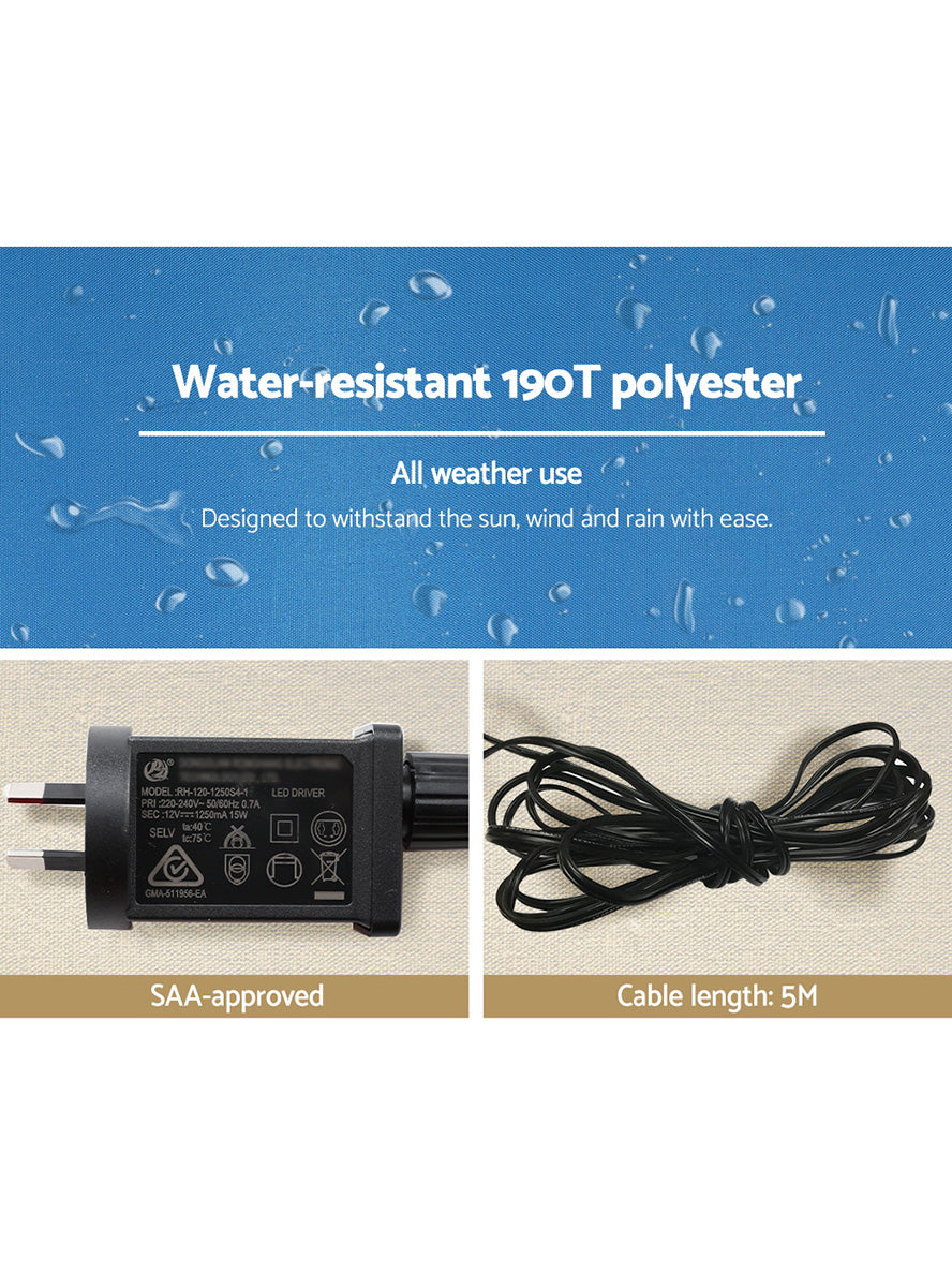 Jingle Jollys Inflatable Surfing Santa Christmas Decoration 160cm - Compliance Details Image