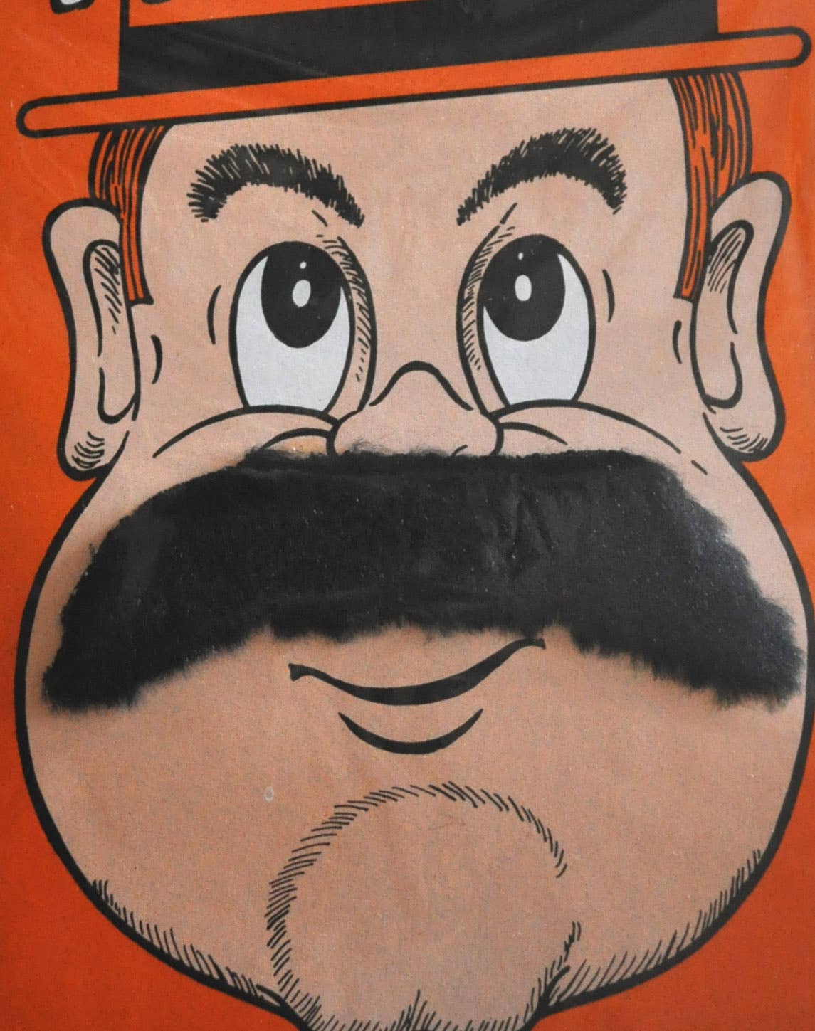 Men's Black Cowboy Stick On Costume Moustache