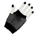Black 1980's Fishnet Fingerless Costume Gloves