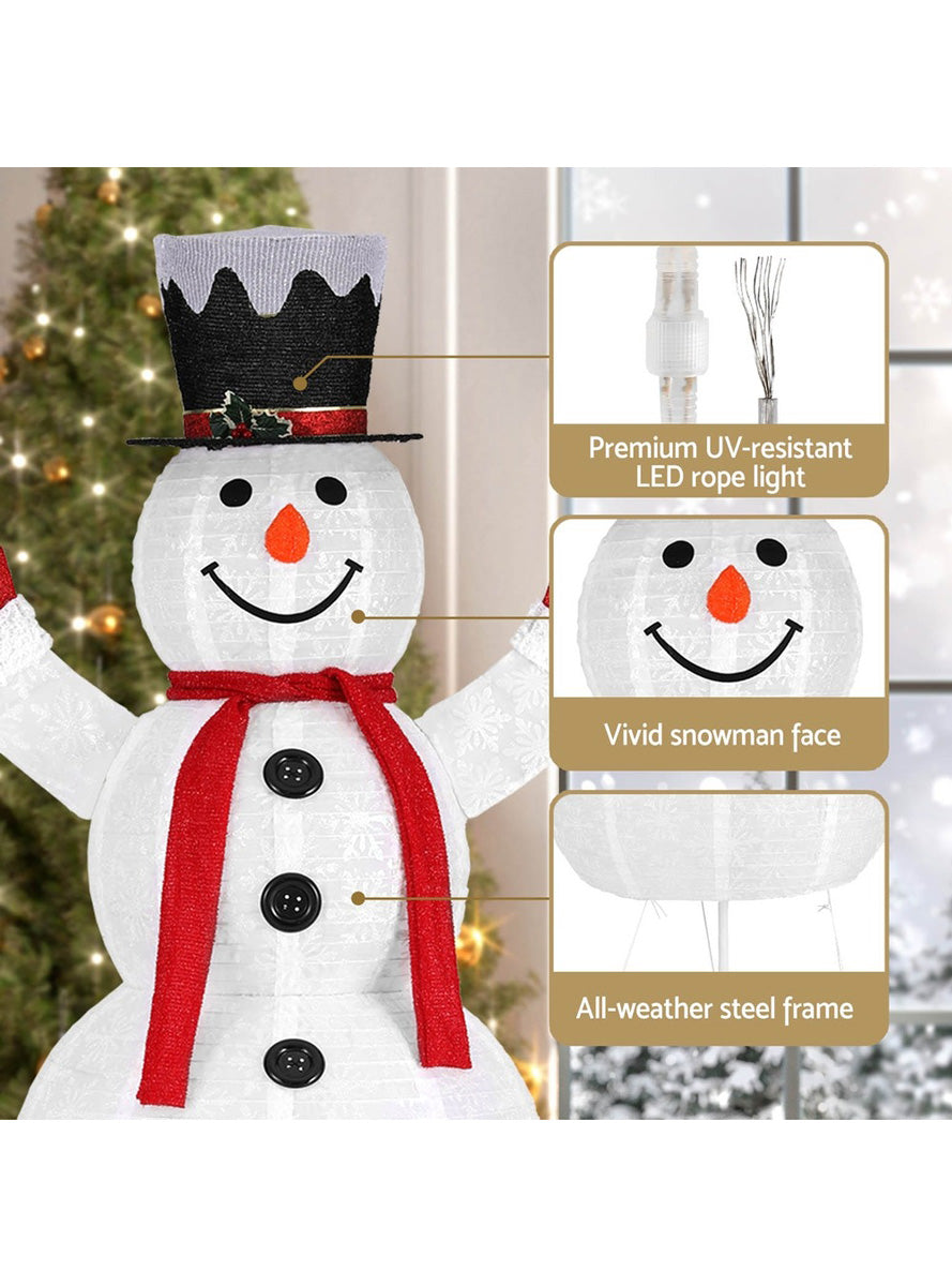 Jingle Jollys 200 LED Bulb Light Up Snowman Christmas Decoration 170cm - Information Image 3