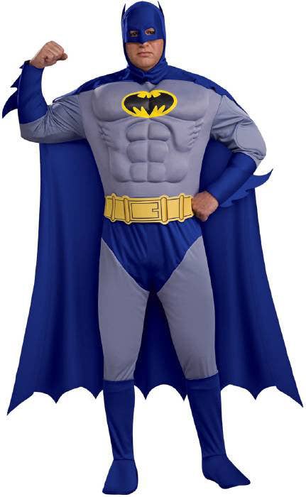 Brave and Bold Muscle Chest Batman Costume for Plus Size Men