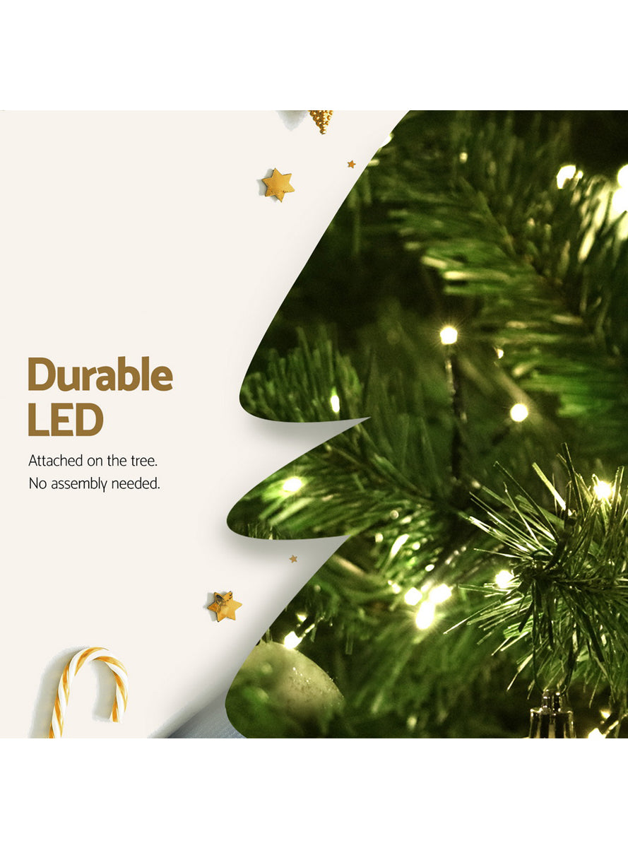 LED Light Jingle Jollys Christmas Tree Decorations 874 Tips 180cm - LED Details Image