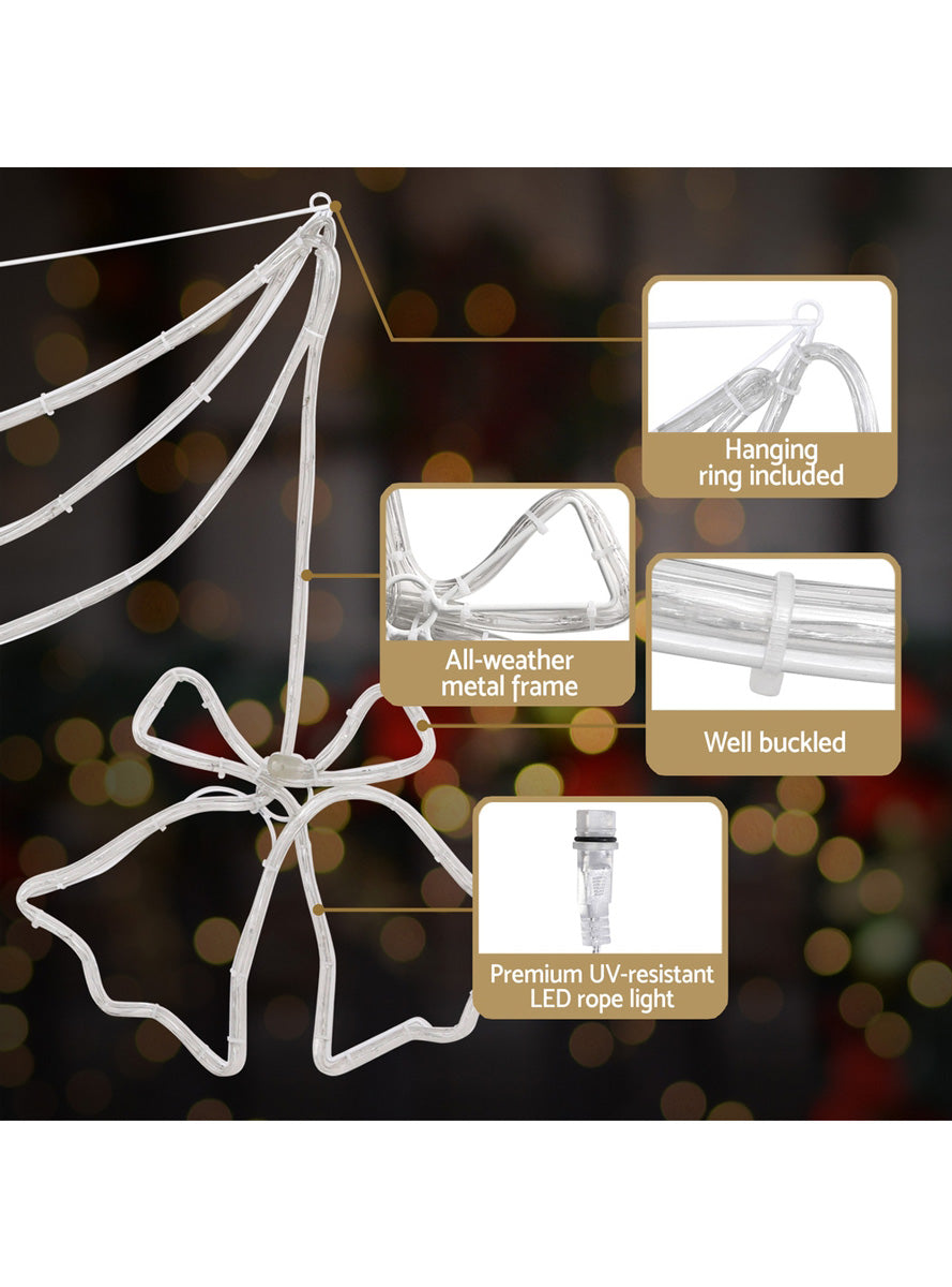 Christmas Wreath and Bells Rope Light Decoration 180cm - Information Image 3