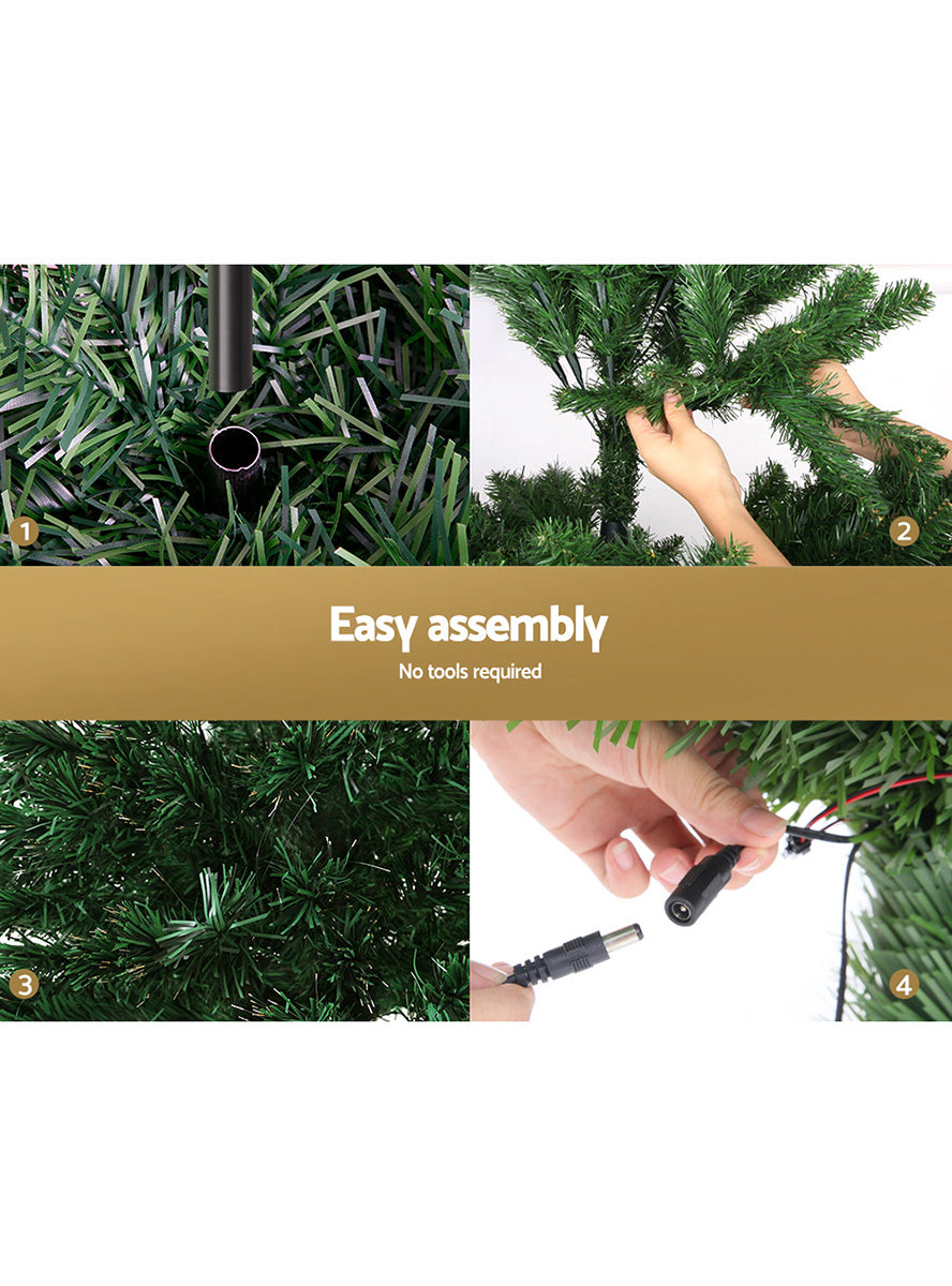 Fibre Optic 300 Tip LED Christmas Tree Decoration 180cm - Assembly Details Image