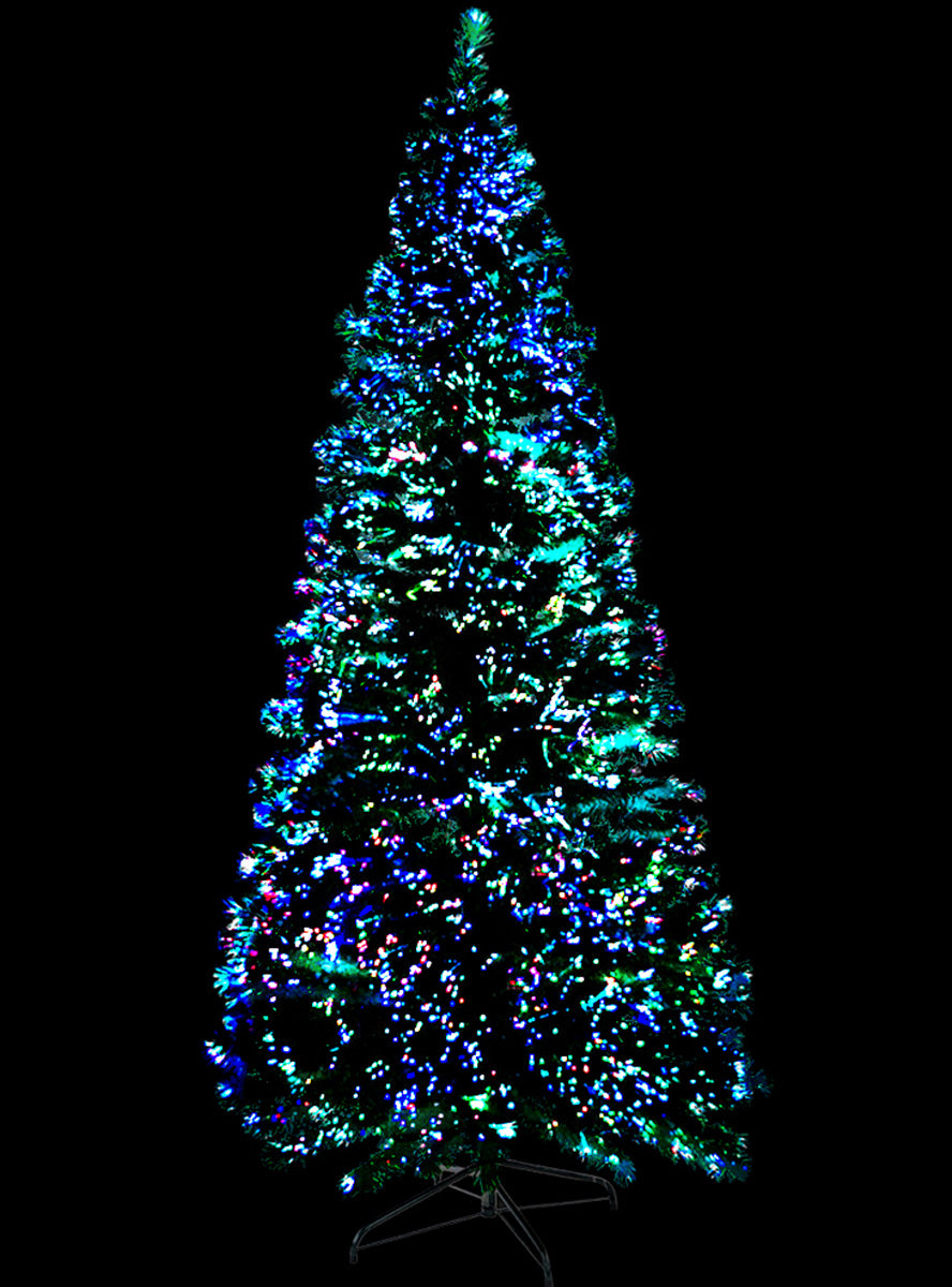Fibre Optic 300 Tip LED Christmas Tree Decoration 180cm - Black Background Image